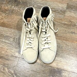 Uggs Mens 13 Cali Fringe High Top Trainers Tan Suede Sneaker Boots